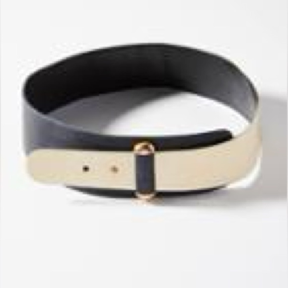 RAINA WOMENS VIXEN LEATHER BELT BLACK WHITE L/XL NWOT